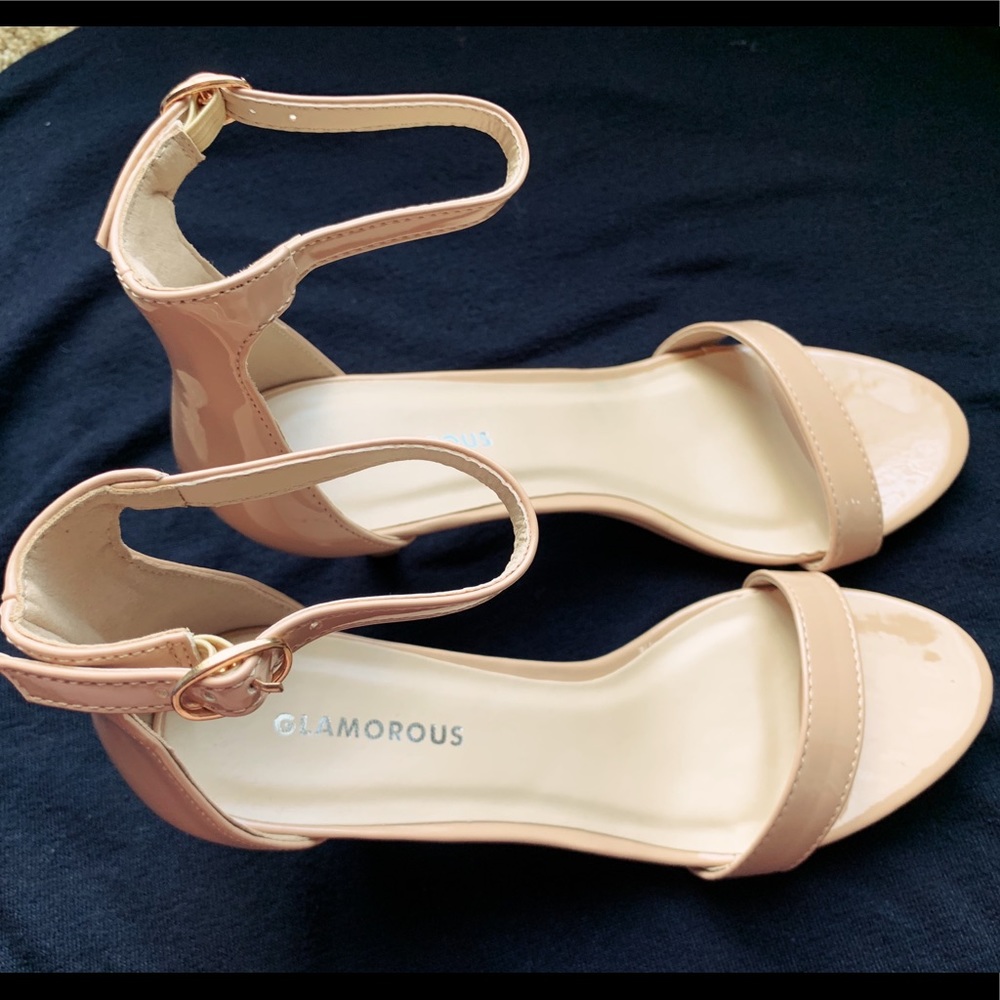 Glamorous Blush Kitten Heels